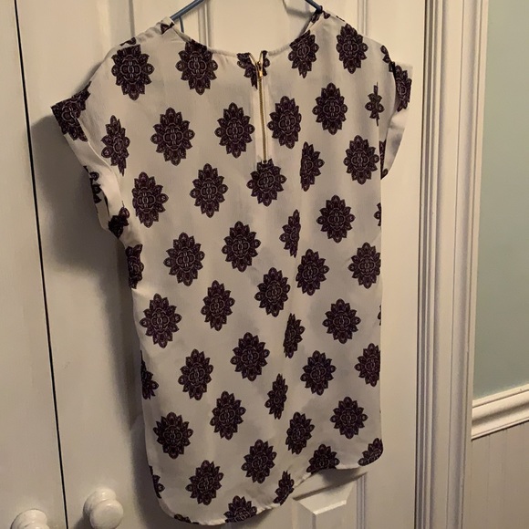 Pink Republic blouse Ivory Paisley top - size Medium - Picture 5 of 12